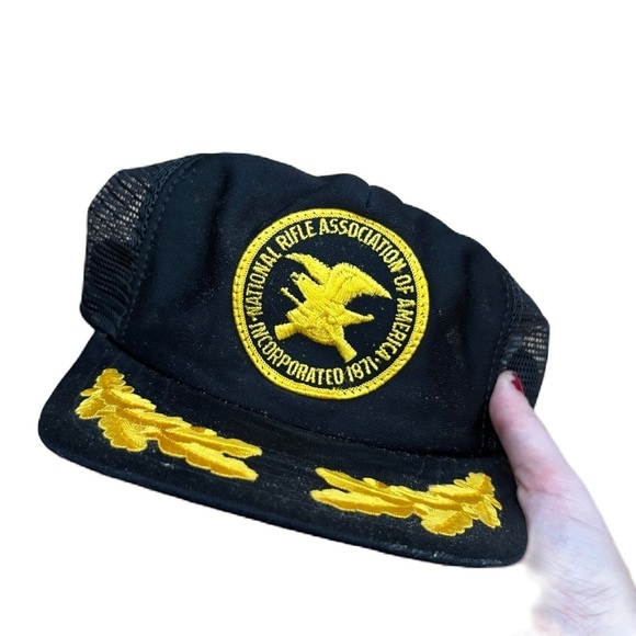National Rifle Association of America Incorporated 1871 Cap Black and Yellow - Picture 1 of 7